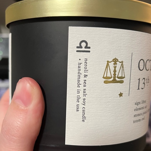 NEW Cosmic Birthday Candle 3 wick soy candle OCTOBER 13 - Picture 3 of 7